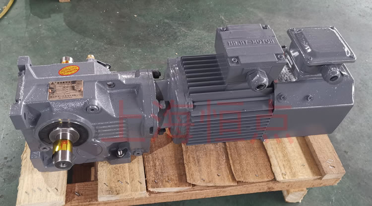 K37系列減速機輸入配變頻電機，輸出雙軸A+B 實物照片