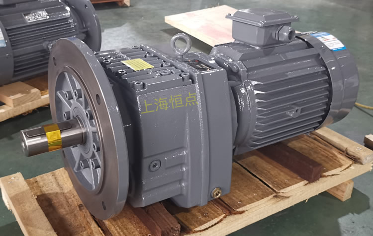 RF87減速機，立式安裝，輸入配電機，實物照片如下