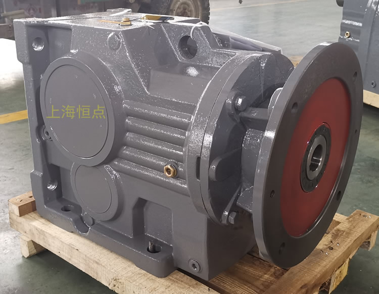 K97減速機，輸入配電機法蘭端蓋，右輸出單軸，實物圖如下