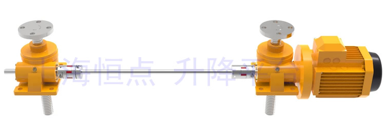 SWL系列直線型升降平台，電機直聯側放實物圖